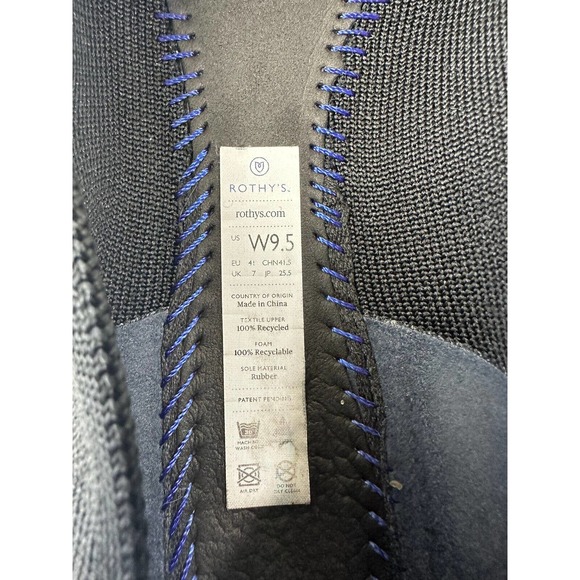 Rothy's The Point Black Solid Textile Ballet Flats Shoes Women's Size 9.5 - Picture 8 of 15